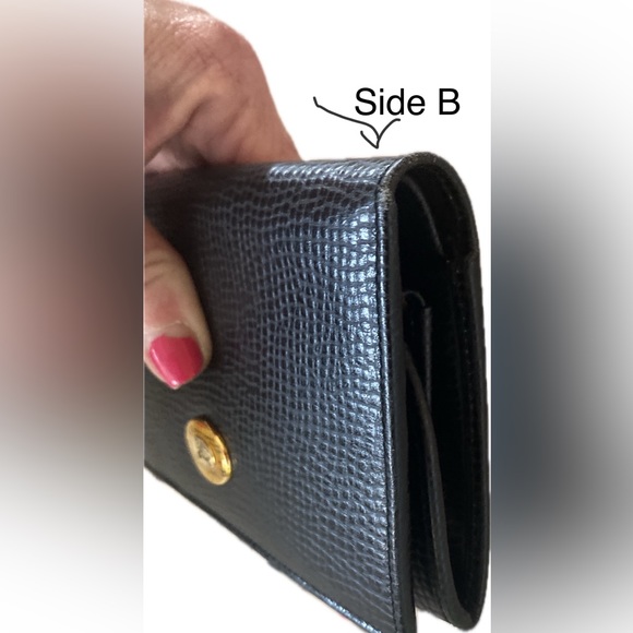 NEW🔥BURBERRY Vintage NOVA CHECK/LOGO Full Grain Leather🔥Bifold🖤w/Slots & coin - Picture 13 of 15